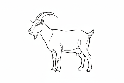 black on white linear, goat