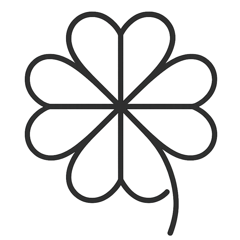 icon of clover, linear 