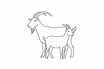 ok, two goats, boy goat and girl goat with no goatie